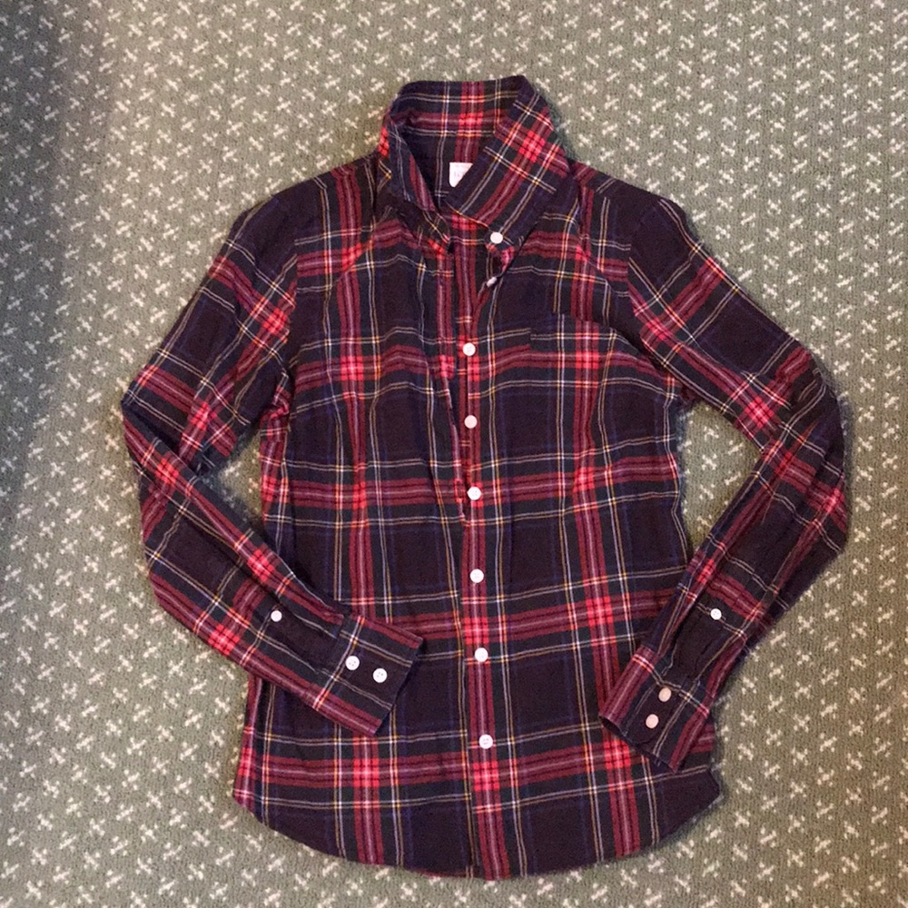 JCrew Tartan Blouse